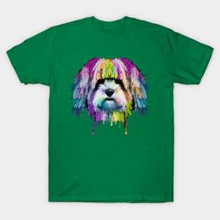 Fluffy Havanese Stencil Art T-Shirt